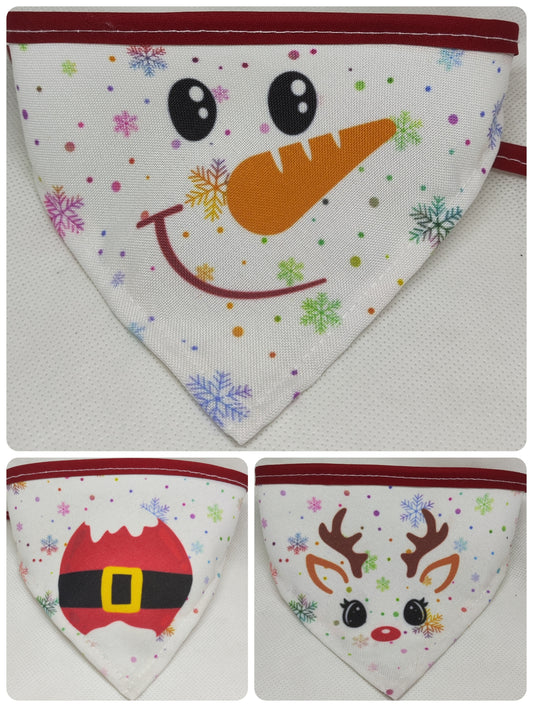 Santa, Reno y Muñeco de nieve